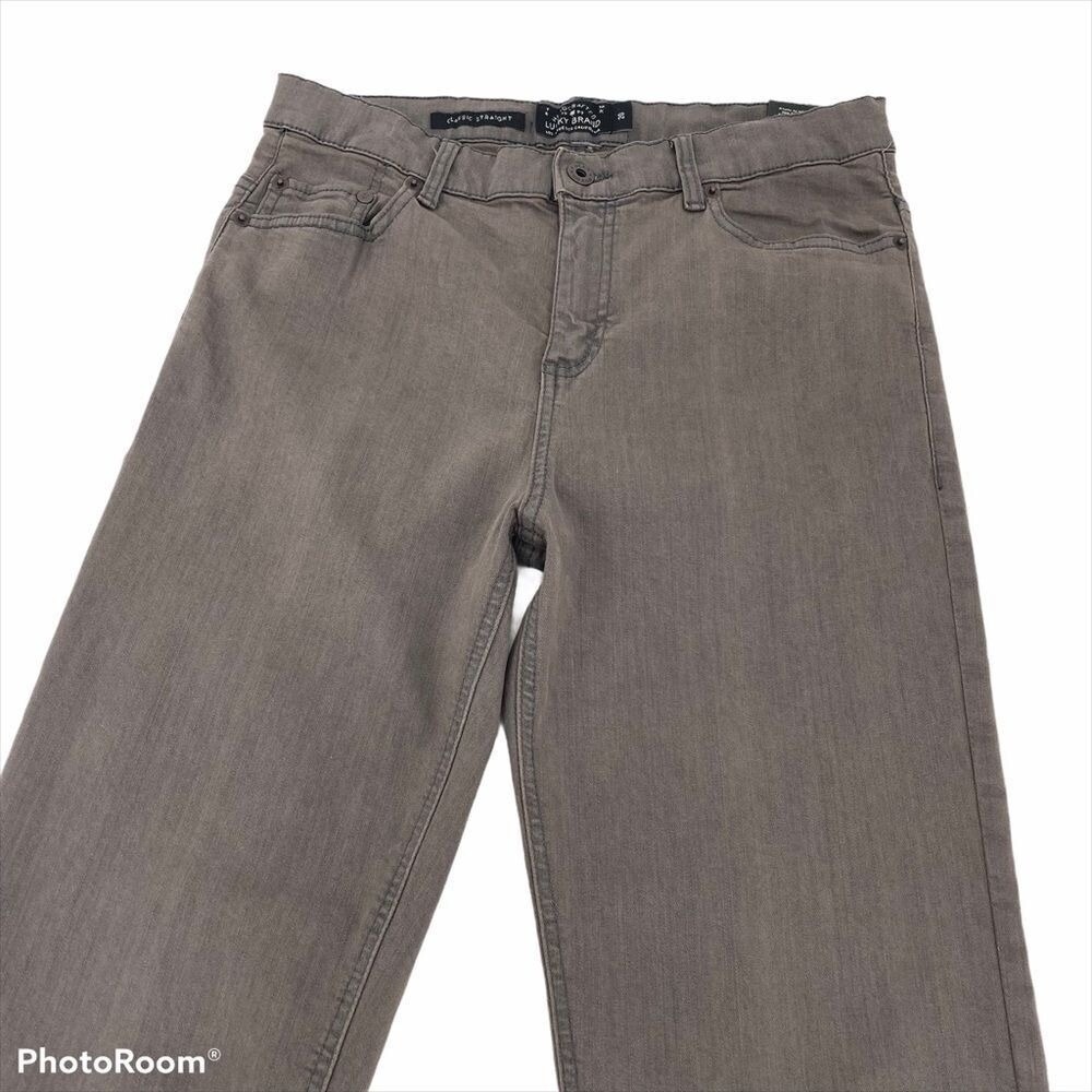 Lucky Brand Classic Straight Grey Jeans Youth Size 20 Adjustable Waist Stretch - Picture 3 of 8